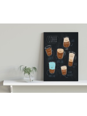 Bk Gift Coffee Tasarımlı Kanvas Tablo 30X50CM-20