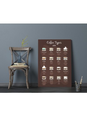 Bk Gift Coffee Tasarımlı Kanvas Tablo 70X100CM-19