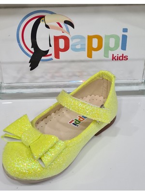 Pappikids PAPPIKIDS038 Kız Çocuk Kurdelalı Günlük Abiye Babet Ayakkabı