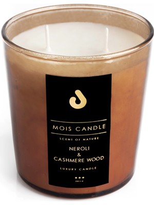 Mois Candle Neroli & Cashmere Wood Meyve Kokulu  Çift Fitilli  365 gr Bardak Mum