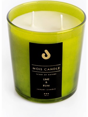 Mois Candle Lıme & Rum Meyve Kokulu Çift Fitilli  365 gr Bardak Mum