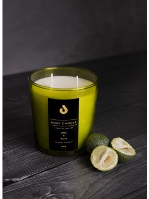 Mois Candle Lıme & Rum Meyve Kokulu Çift Fitilli  365 gr Bardak Mum