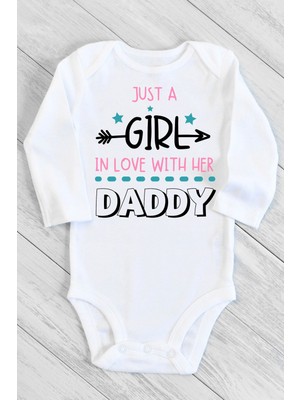 Limon Kız Bebej Beyaz Just A Girl Uzun Kollu Çıtçıtlı Body