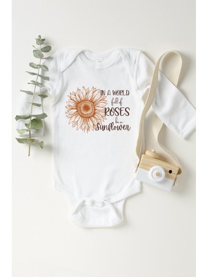Limon Be A Sunflower Uzun Kol Çıtçıtlı Bebek Body
