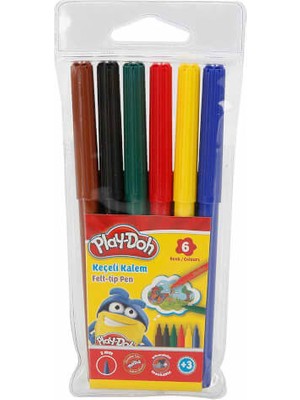 Play-Doh Play Doh 6 Renk Keçeli Kalem Pvc 2Mm