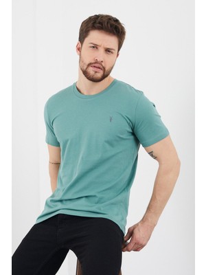 Enuygunenmoda Erkek 5li Slim Fit Basic T-Shirt Çok Renkli