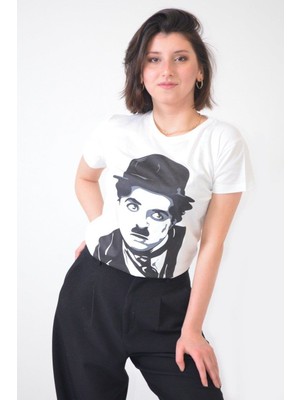 Koza 8772 Charlie Chaplin Baskılı T-Shirt