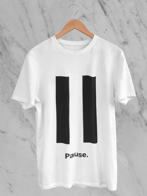 Grif Pause Baskılı Kadın T-Shirt