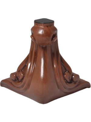 Hobbi Sultan Ayak Koltuk-Kanepe-Tv Ünitesi Ayağı -Plastik Mobilya Ayağı -Ceviz Renk- 14 Cm- 4 Adet