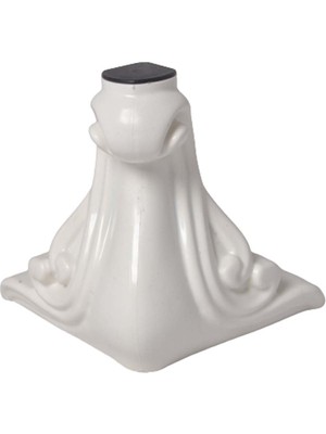 Hobbi Sultan Ayak Koltuk-Kanepe-Tv Ünitesi Ayağı -Plastik Mobilya Ayağı -Beyaz Renk- 14 Cm- 4 Adet