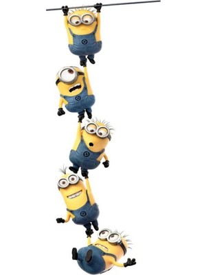 Sticker Master Sticker Master Bagajdan Sarkan Minions Etiket Çıkartma Oto Motor - 20 cm Oto Motor Pc Etiket