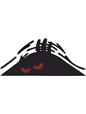 Sticker Master Sticker Master Yeni Bagajdan Bakan Adam Araba Oto Etiket Çıkartma Siyah 20 cm Oto Motor Pc Etiket