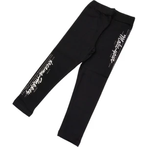 Timi Kids Kız Çocuk Hologram Yazılı Şerit ve Taş Baskılı Ince Yazlık Uzun Tayt