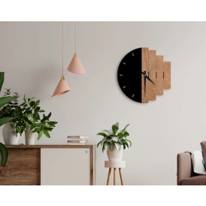 Bk Gift Dekoratif 45CM Ahşap Duvar Saati-80