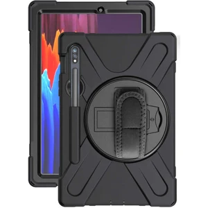 Samsung Galaxy Tab S7 Plus T970 Kılıf Defender Askılı Zırhlı Tank Case Siyah