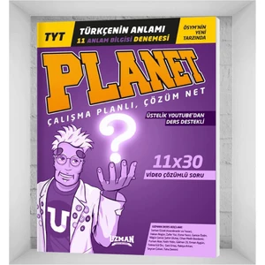 Uzman Yayınları Planet TYT Türkçenin Anlamı 11 Anlam Bilgisi Denemesi
