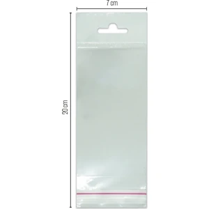 Paketleme Tezgahı 7*20 Sedefli Askılı Bantlı Opp (Parlak) Jelatin 1000 Adet