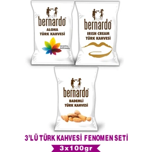 3'lü Türk Kahvesi Fenomen Seti 100GR (Irısh Cream- Aloha -Bademli)