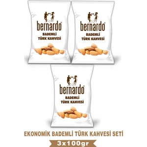 3lü Bademli Türk Kahvesi Ekonomik Set 100GRX3
