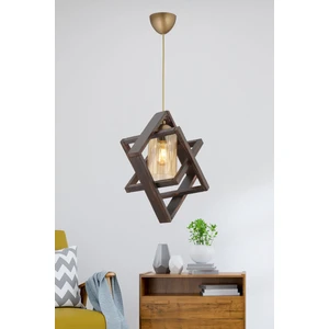 Bi Dolu Shop Saturn Brown Ahşap Sarkıt Avize