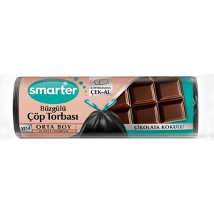 Çikolata Kokulu Büzgülü Orta Boy Çöp Torbası ( Çöp Poşeti )