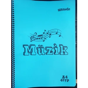 My Note Plastik Kapak Spiralli Müzik Defteri  40 Yaprak
