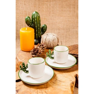 M'art Home Homemade Cactus Fileto 2 Kişilik Kahve Fincanı