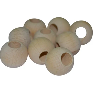 60 Adet 24 mm Ham Işlenmemiş Ahşap Boncuk