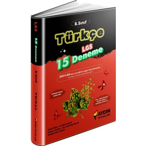 Aydın Yayınları LGS Türkçe 15 Deneme Dil Bilgisiz