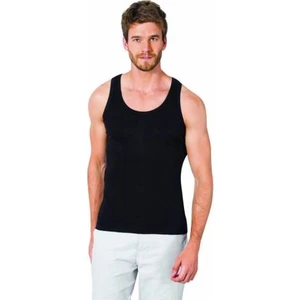 Erkek Siyah 3'lü Paket Pamuklu Ribana Sporcu Atleti