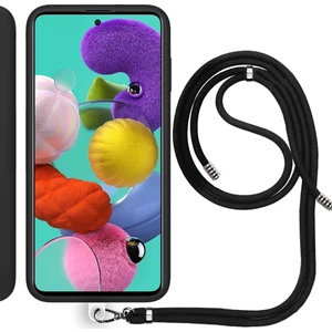 Piyasa Sepeti Samsung Galaxy A51 (A515F) Ip Askılı Silikon Kılıf Siyah