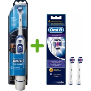 Expert Precision Clean Pilli Diş Fırçası ve Ikili 3D White Yedek Başlık