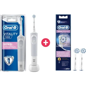 Vitality 100 Sensi Ultra Thin Şarjlı Diş Fırçası + 2'li Yedek Başlık