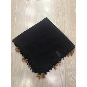ALLURİNG Siyah Kiraz Oyalı Boncuklu Yazmalar