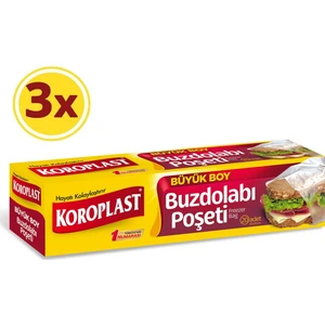 Buzdolabı Poşeti Büyük Boy 20 Li 30X45 cm x 3 Adet