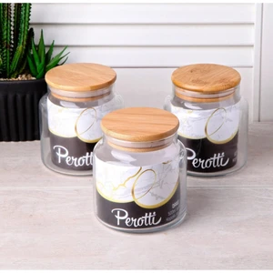 Bambu Kapaklı Kavanoz 3 Adet 500 ml