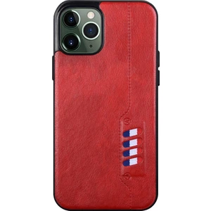 Fitcase Apple iPhone 12 / 12 Pro Kılıf Busy Deri Arka Kapak Kırmızı