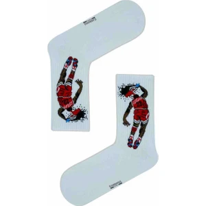 Carnaval Socks Beyaz Jordan Desenli Spor Çorap