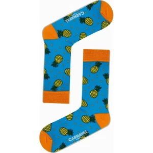 Carnaval Socks Mavi Ananas Desenli Yaz Renkli Çorap