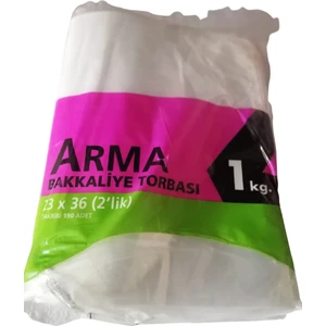 Arma Naksan Şeffaf Bakkaliye Torbası Poşeti 2'lik 23 x 36