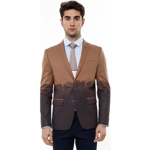 Erkek Pamuk Gazi Dikişli Slim Fit Ceket