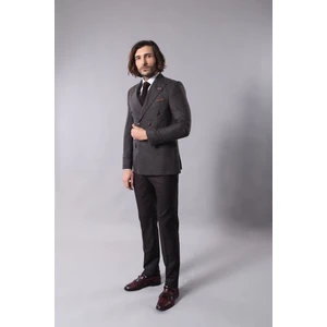 Erkek Kruvaze Sivri Yaka Slim Fit Ceket