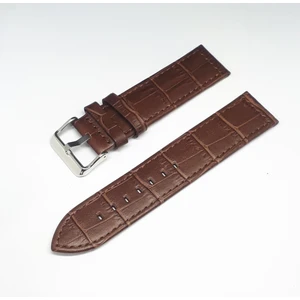 Ata Saat 24 mm Kahverengi Croco Deri Saat Kayışı Kordonu 24 x 24