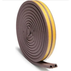 Kapı ve Pencere Yapışkanlı Izolasyon Fitili/bandı Kauçuk Kahverengi (10 x 2) 20 M