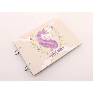 Hediye Filesi Unicorn Tasarımlı Kendin Yap Fotoğraf Albümü Klaket