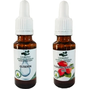 Çalıkoğlu Bitkisel Ürünler  Gliserin - Kuşburnu Çekirdeği Yağı 2'li Avantaj Paketi 20 ml