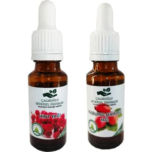 Çalıkoğlu Bitkisel Ürünler  Hint Yağı - Kuşburnu Çekirdeği Yağı 2'li Avantaj Paketi 20 ml