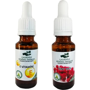 Çalıkoğlu Bitkisel Ürünler  E Vitamini - Hint Yağı 2'li Avantaj Paketi 20 ml