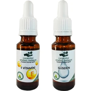 Çalıkoğlu Bitkisel Ürünler E Vitamini - Gliserin Yağı 2'li Avantaj Paketi 20 ml