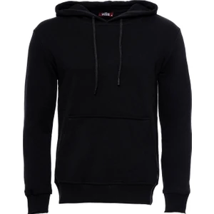 Kapşonlu Cepli Düz Erkek Sweat